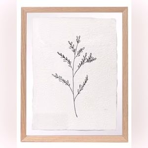 Enchante 11X14 Floral Plant Paper Mache Print Under Glass Artwork Wall Art